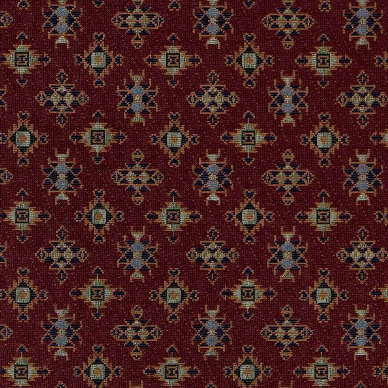 Claret - Red & Burgundy Global,Small Scale,Southwestern Upholstery Fabric 54 Inches"